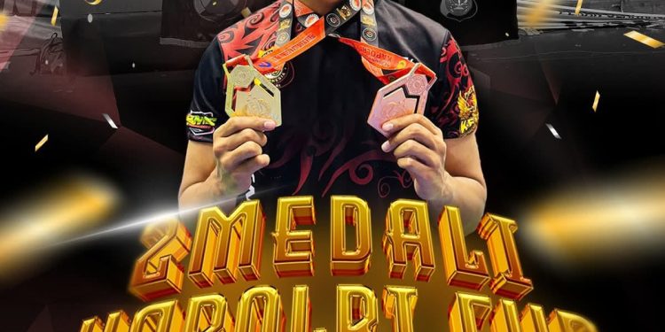 Polres Kutim Bangga, Bripda Gabriel Sumbang Emas di Kapolri Cup VI Taekwondo